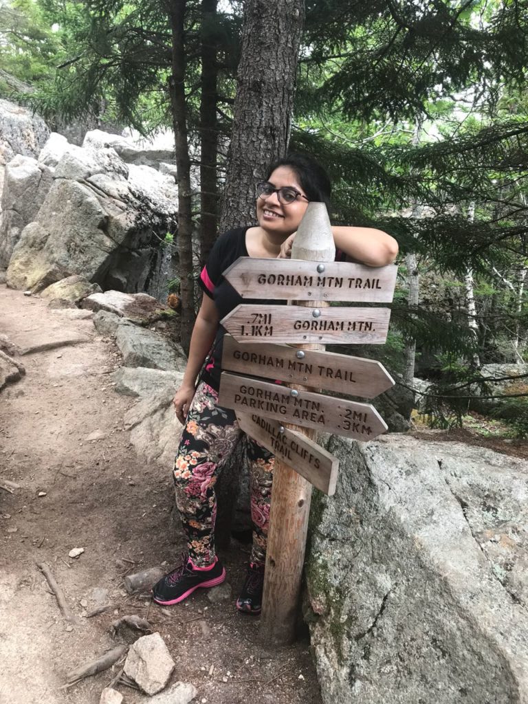hiking at acadia national park