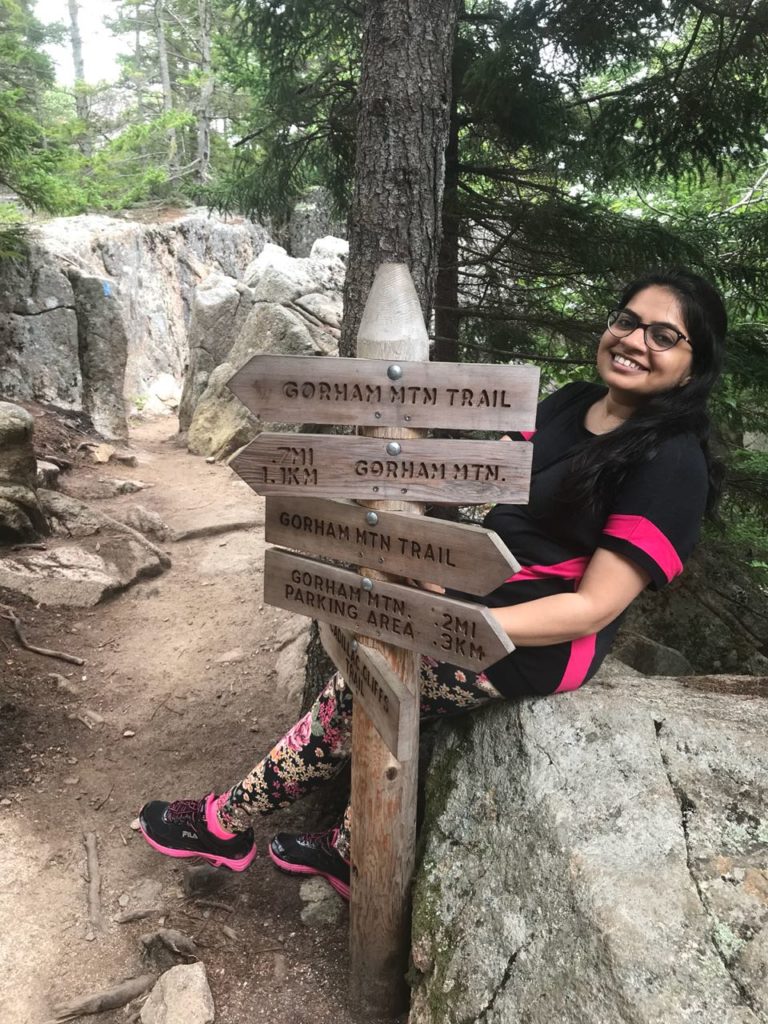 hiking at acadia national park